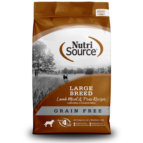 NutriSource Dog Large Breed Grain Free Lamb & Pea 26#
