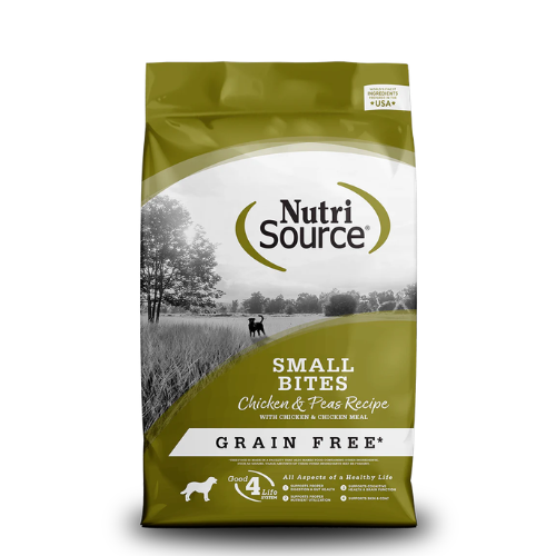 NutriSource Dog Grain Free Small Bites Chicken & Pea 4#