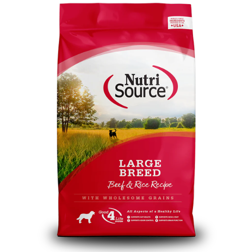 NutriSource Dog Large Breed Beef & Rice 26#