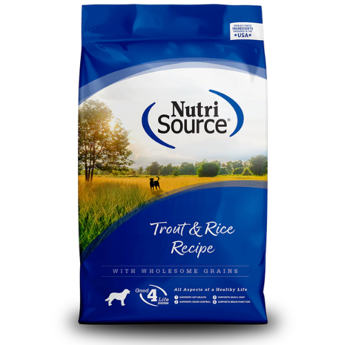 NutriSource Dog Trout & Brown Rice 26#