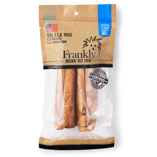 Frankly Dog Chews Retriever Roll Chicken 2pk