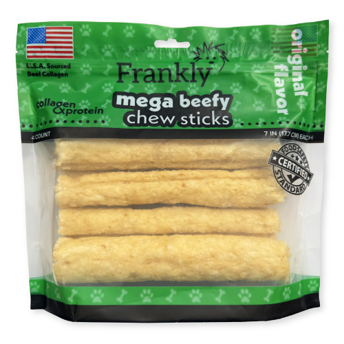 Frankly Dog Chews Mega Beefy Sticks Original 7" 4pk