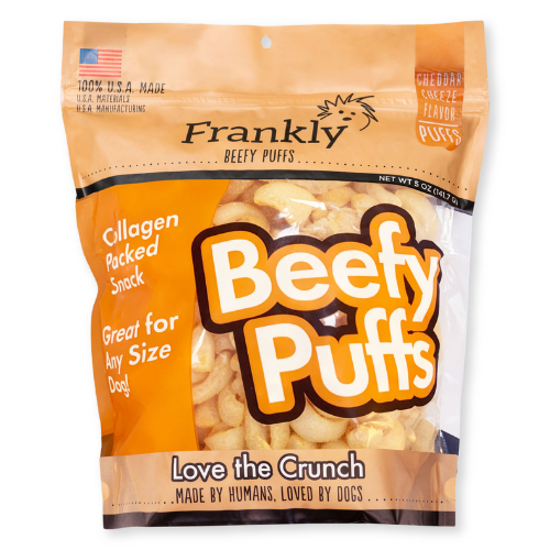 Frankly Dog Treats Beefy Puffs Collagen Cheeze 5oz