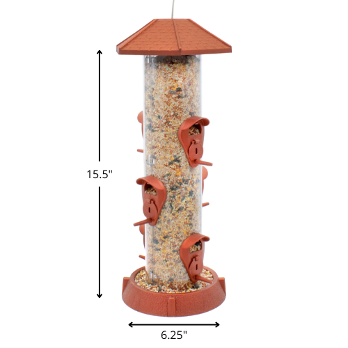 North States Hinged Port 2-in-1 Bird Feeder Copper