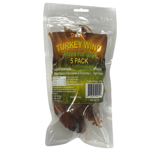 Scoochie Turkey Wing 5pk Dog Chews