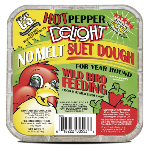 C&S No Melt Suet Dough Hot Pepper Delight 11.75oz