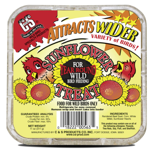 C&S Sunflower Treat Suet Cake 11oz