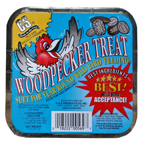 C&S Woodpecker Treat Suet Cake 11oz
