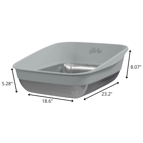 Litter Genie Stainless Steel Platinum Litter Box