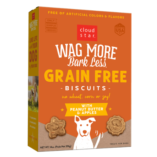 Cloud Star Wag More Bark Less Dog Treats Grain Free Peanut Butter 14oz