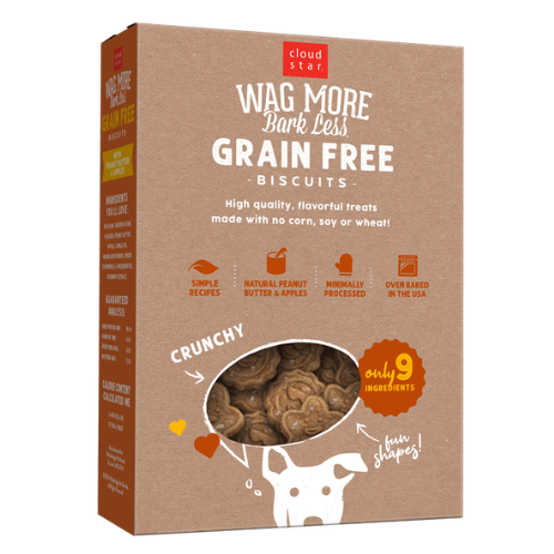 Cloud Star Wag More Bark Less Dog Treats Grain Free Peanut Butter 14oz