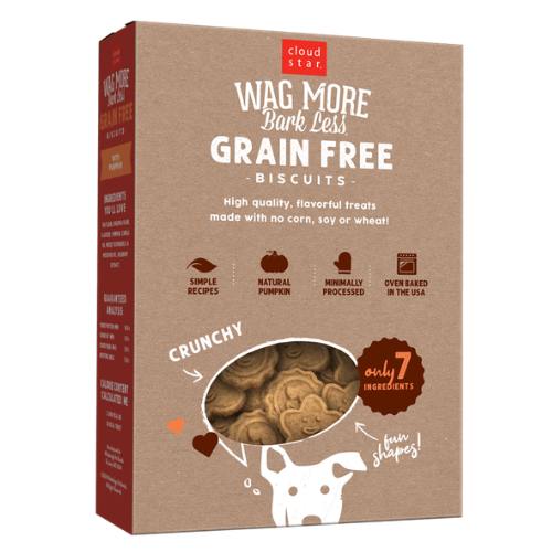 Cloud Star Wag More Bark Less Dog Treats Grain Free Pumpkin 14oz