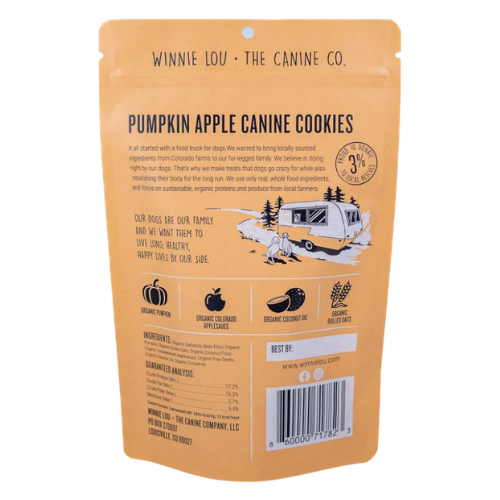 Winnie Lou Pumpkin Apple Canine Cookies Dog Treats 5oz