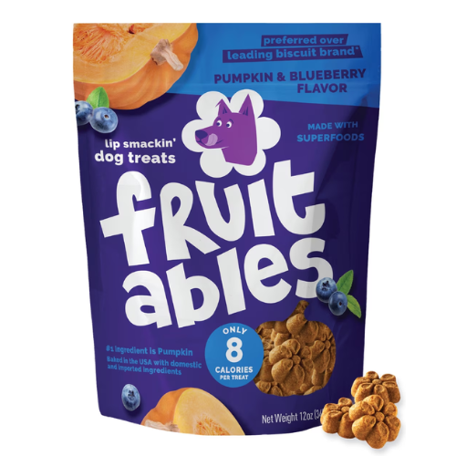 Fruitables Pumpkin & Blueberry Crunchy Dog Treats 12oz