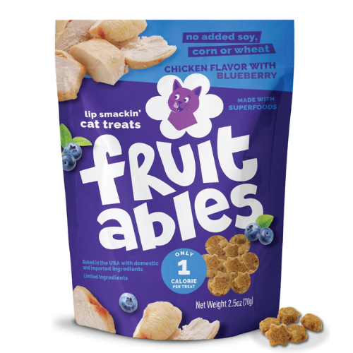Fruitables Chicken & Blueberry Crunchy Cat Treats 2.5oz