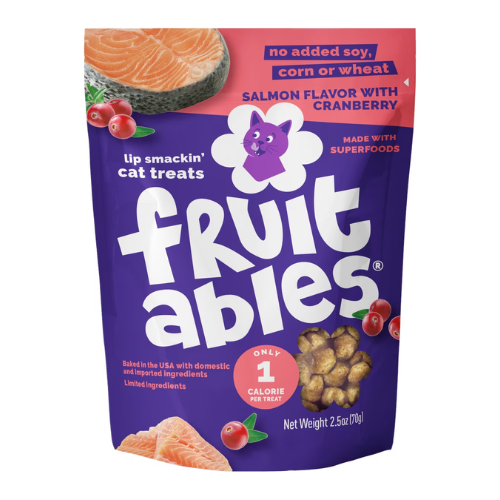 Fruitables Salmon & Cranberry Crunchy Cat Treats 2.5oz