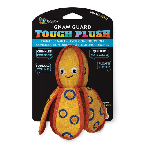 Spunky Pup Neon Tough Octopus Dog Toy