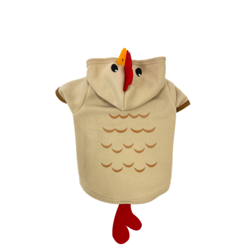 Chicken Halloween Hoodie Pink S 11"