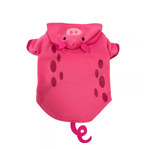 Pig Halloween Hoodie Pink M 15"