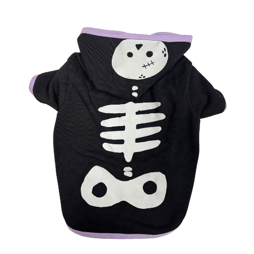 Skeleton Halloween Hoodie L 19"