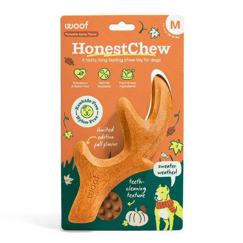 Woof Honest Chew Antler Pumpkin Spice Chew Toy Medium