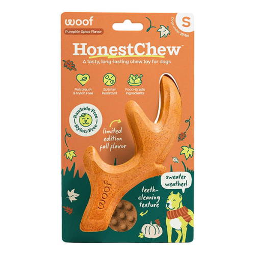 Woof Honest Chew Antler Pumpkin Spice Chew Toy Small