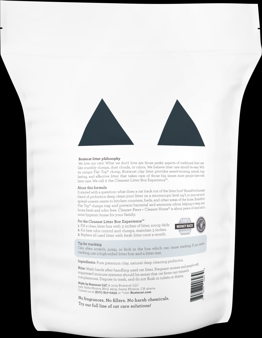 Boxiecat Pro Scent Free Probiotic Clumping Clay Cat Litter 16#