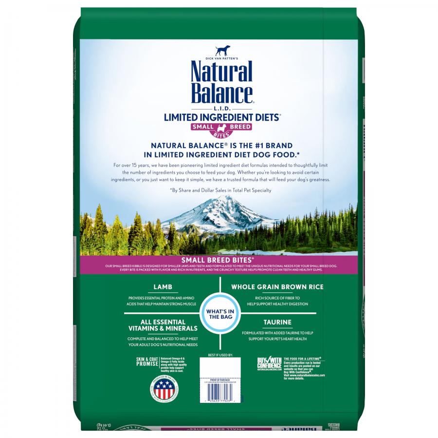 Natural Balance Dog Small Breed Limited Ingredient Lamb & Rice 12#