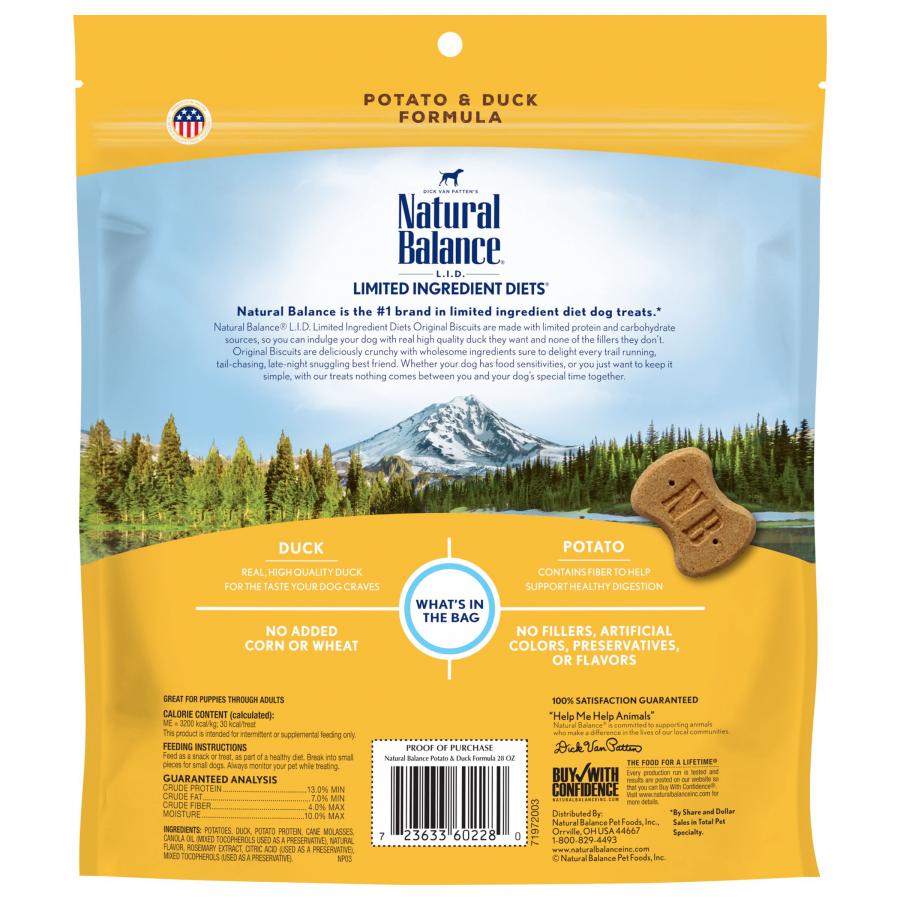 Natural Balance Dog Treats Liminited Ingredient Duck & Potato 28oz