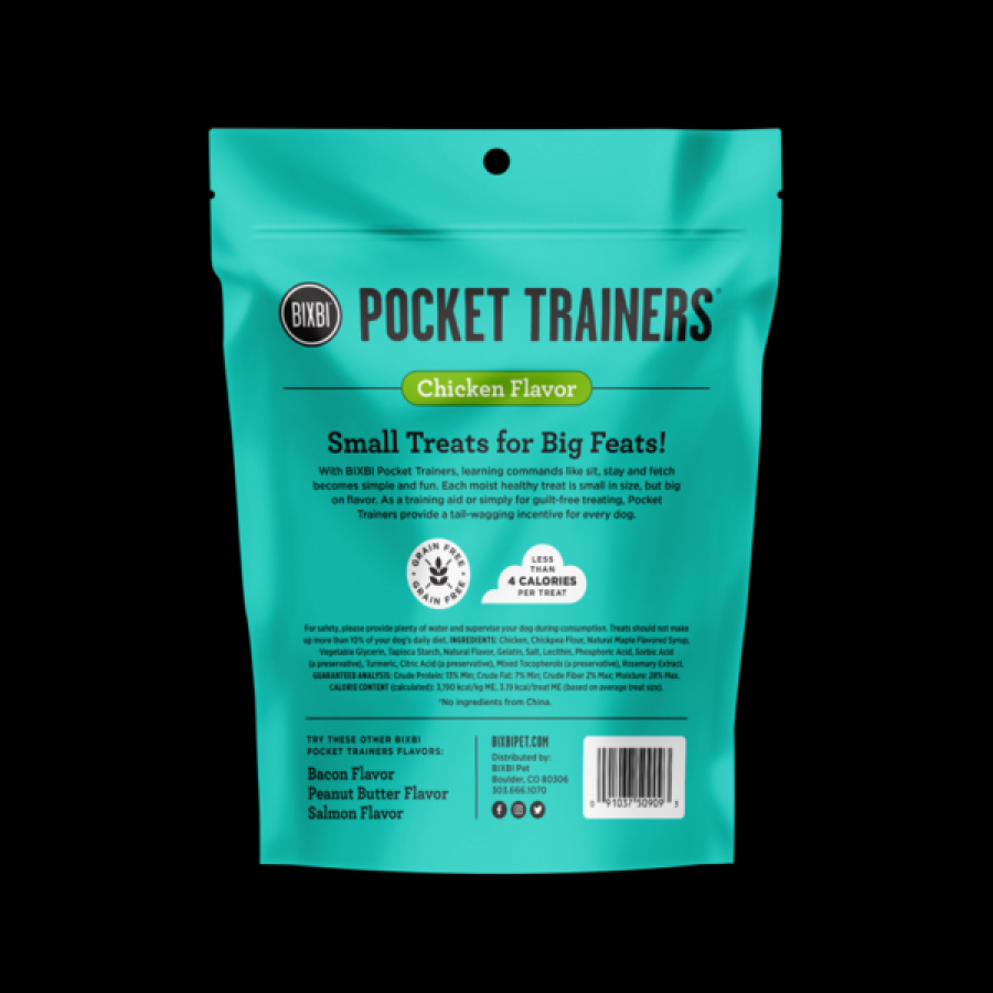 Bixbi Pocket Trainers Dog Treats Chicken 6oz