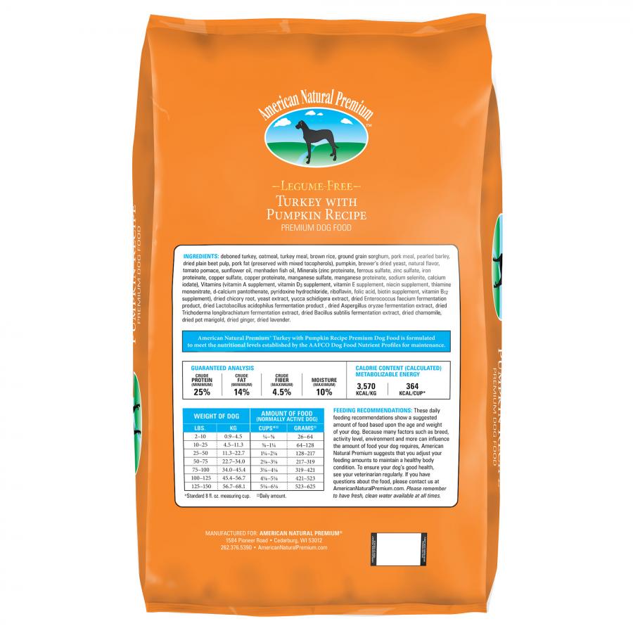 American Natural Premium Market Fresh Dog Turkey Pumpkin 4#