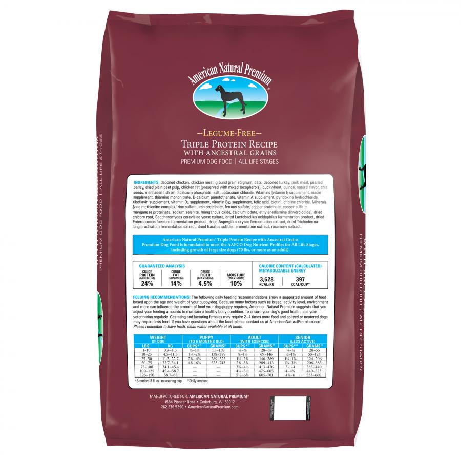 American Natural Premium Dog Market Fresh Anscestral Grains 12#