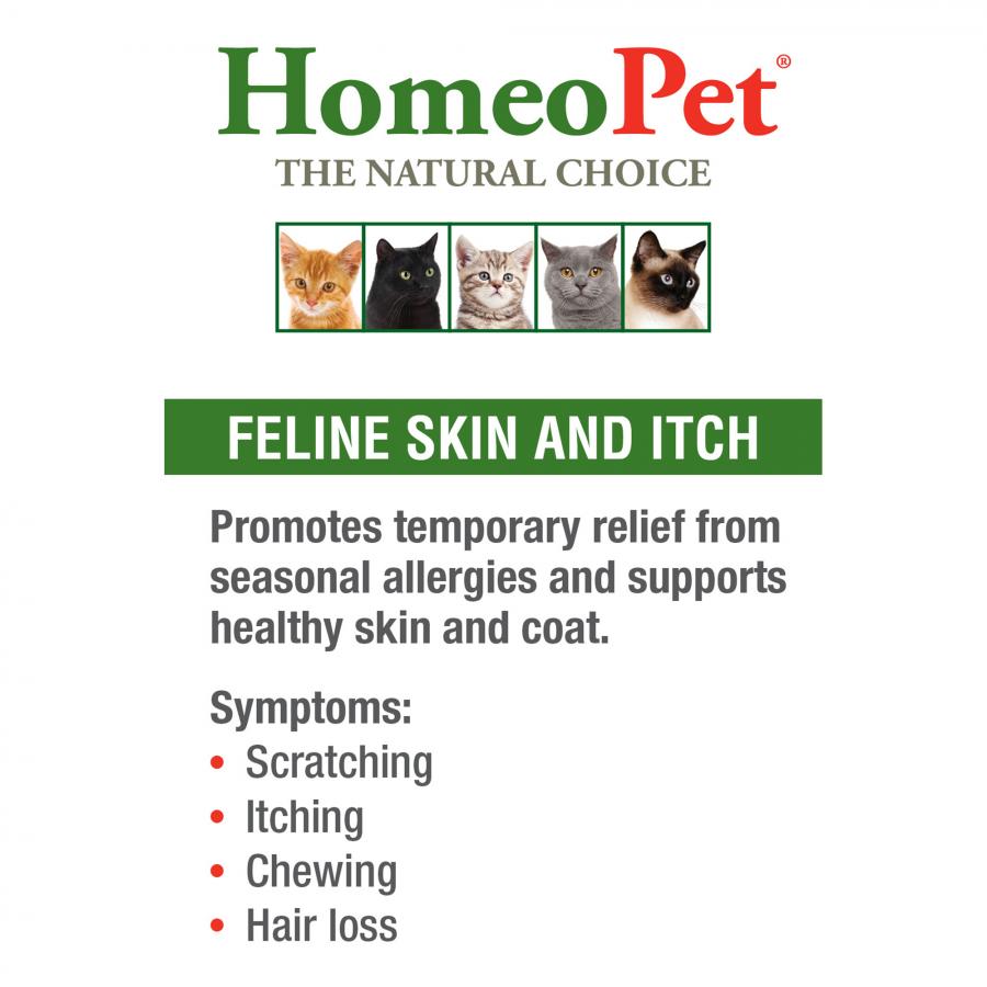 HomeoPet Cat Skin & Itch Natural Coat Enhancer 15MG